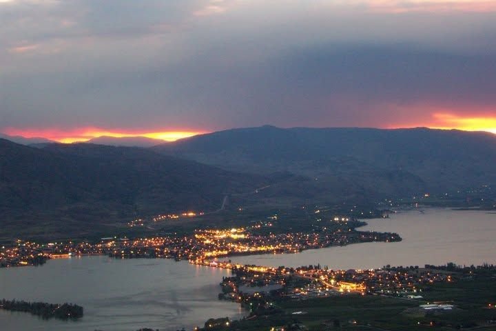 Osoyoos at night from Anarchist Mountain